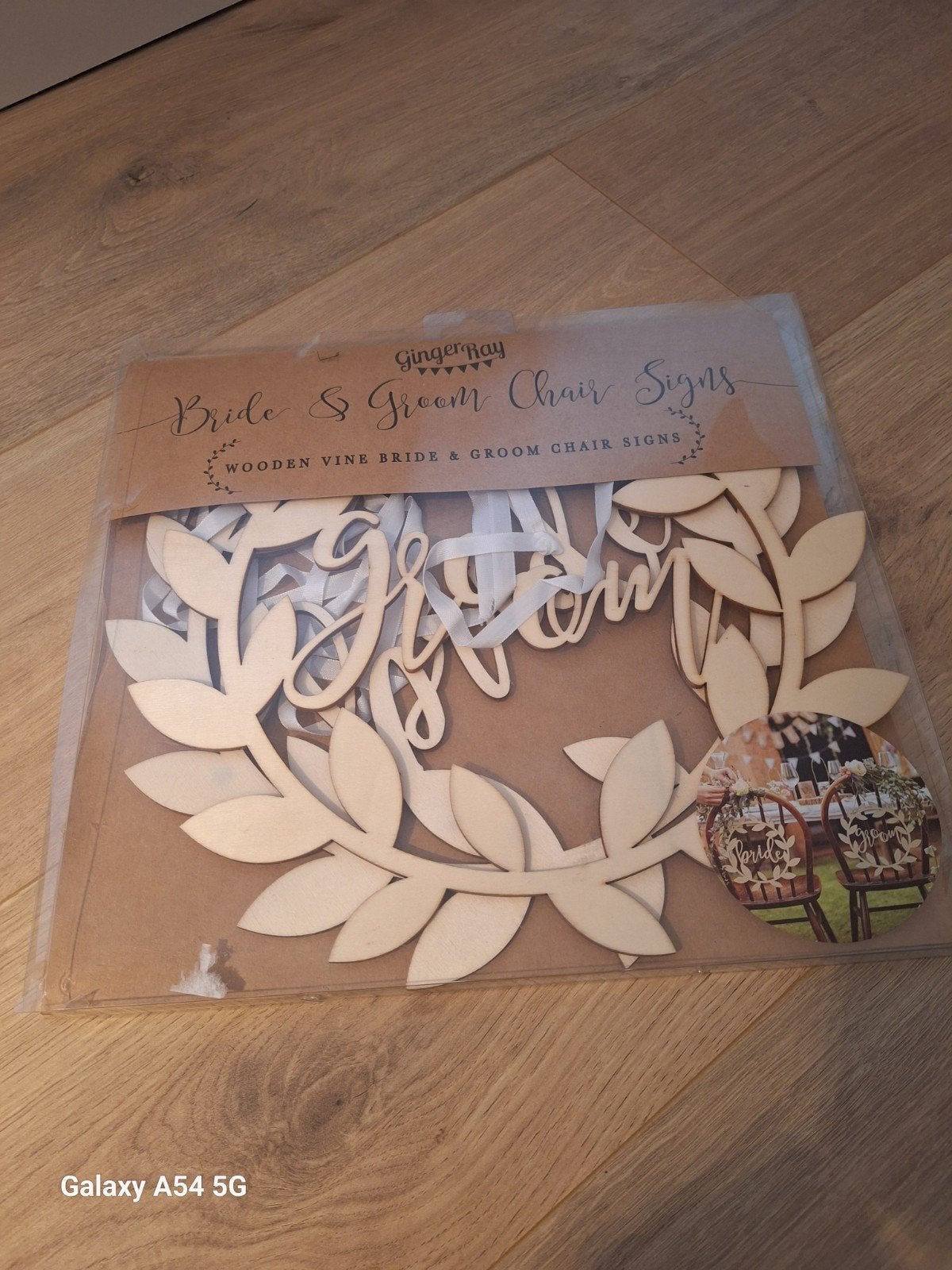 houten bord bride and groom, Ophalen