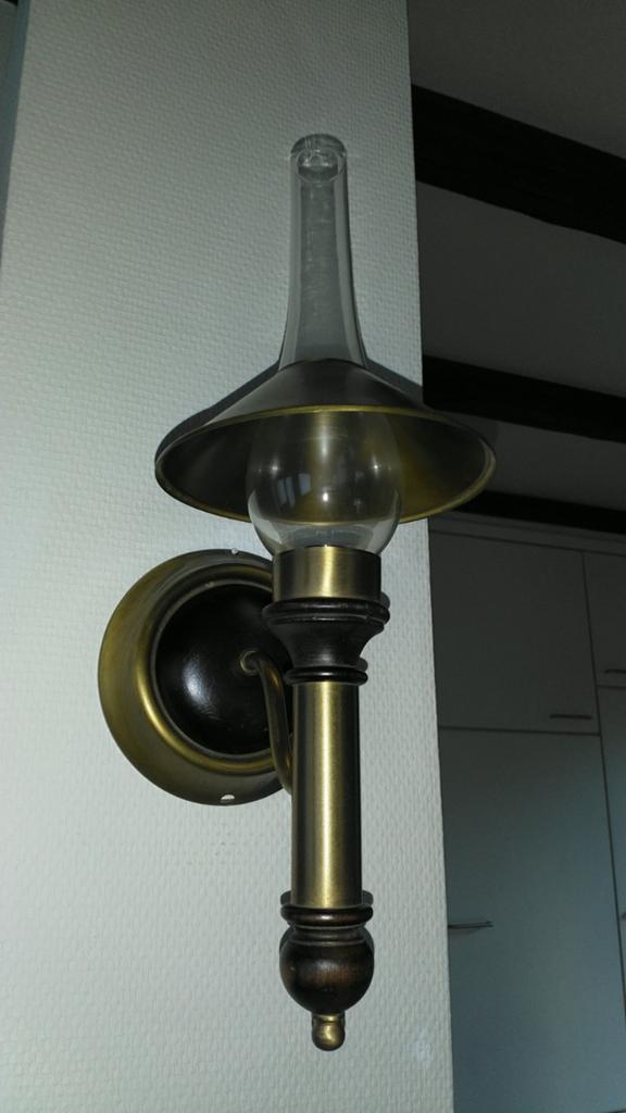 Wandlamp, Huis en Inrichting, Lampen | Wandlampen, Ophalen of Verzenden, Gebruikt, Hout