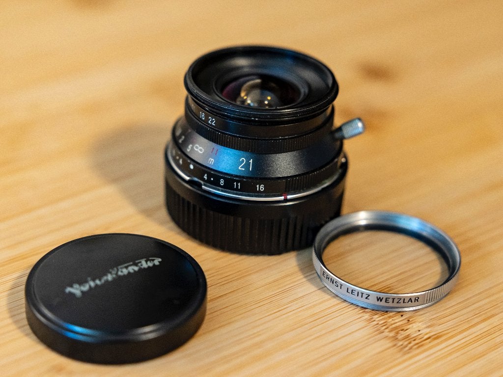 Voigtländer 21mm f/4 Color-Skopar VM Lens, Monture Leica M, 21 mm, Enlèvement, Utilisé