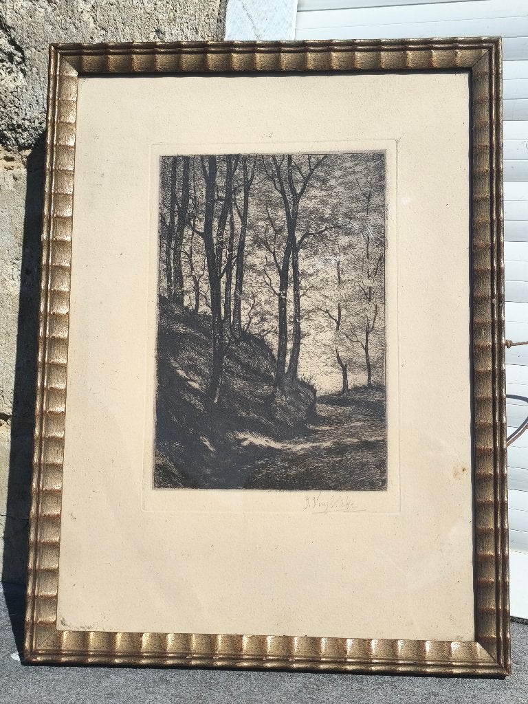 gravure signe jules vuylsteke, Enlèvement ou Envoi, Lithographie