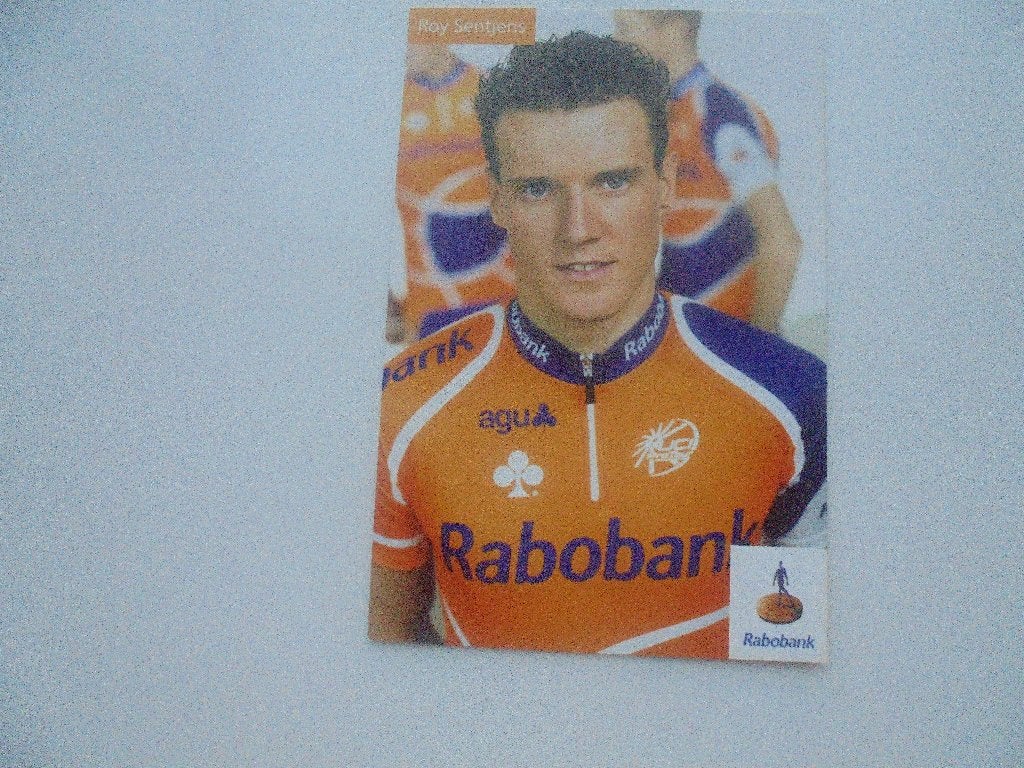 wielrenner-roy sentjens, Verzamelen, Foto's en Prenten, Verzenden, 1980 tot heden, Zo goed als nieuw, Foto