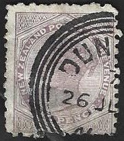 1 Postzegel Nieuw-Zeeland 1882 Koningin Victoria, Timbres & Monnaies, Timbres | Océanie, Enlèvement ou Envoi, Affranchi