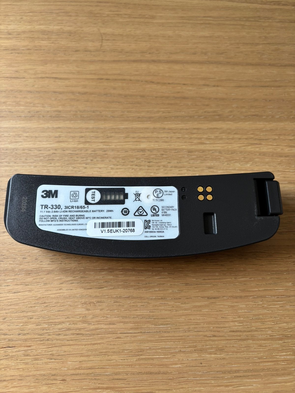 3X 3M Versaflo TR-330 standaard battery, Audio, Tv en Foto, Accu's en Batterijen, Ophalen of Verzenden, Zo goed als nieuw