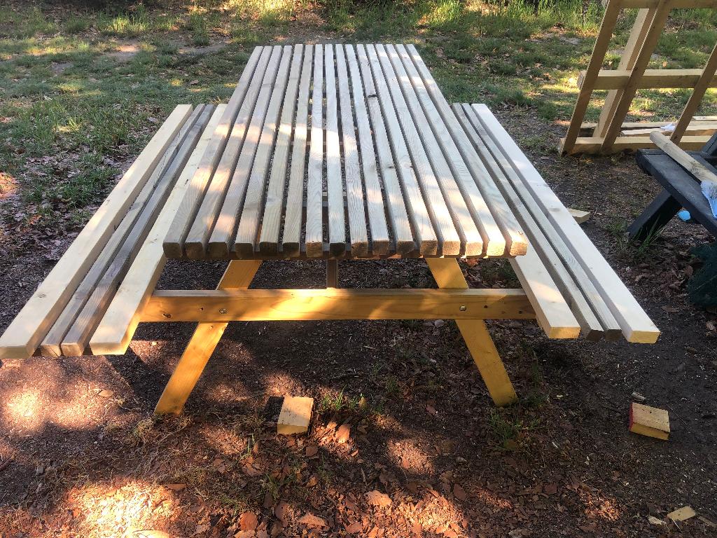 Picknicktafel, Tuin en Terras, Picknicktafels, Nieuw, Rechthoekig, Hout, Ophalen