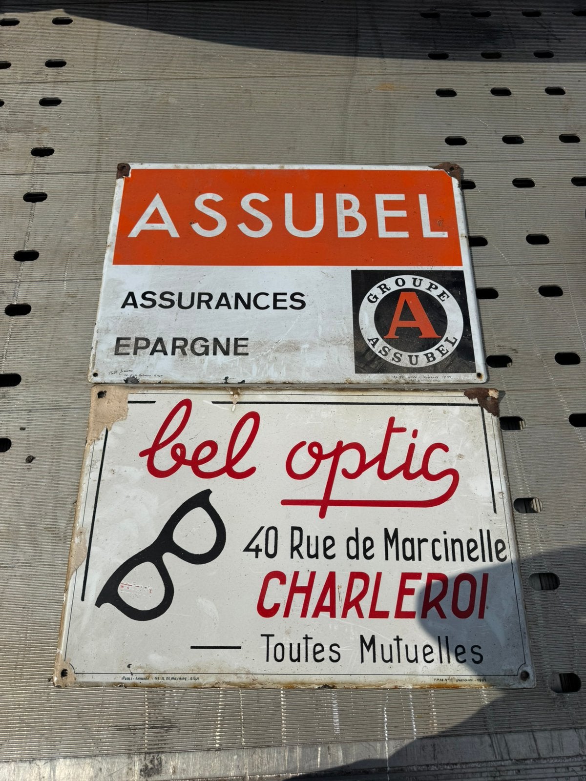 2 plaque émaillé, Antiquités & Art, Enlèvement