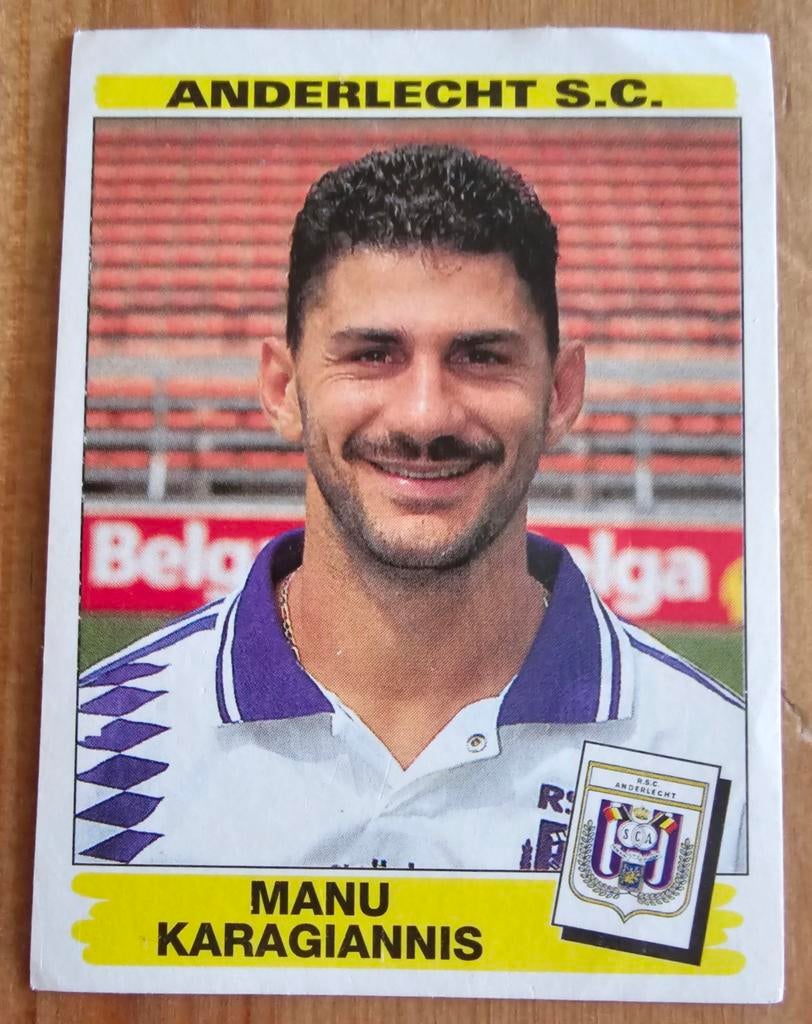 Panini Football 96 #36 Karagiannis SC Anderlecht Voetbal!, Ophalen of Verzenden, Zo goed als nieuw, Sticker