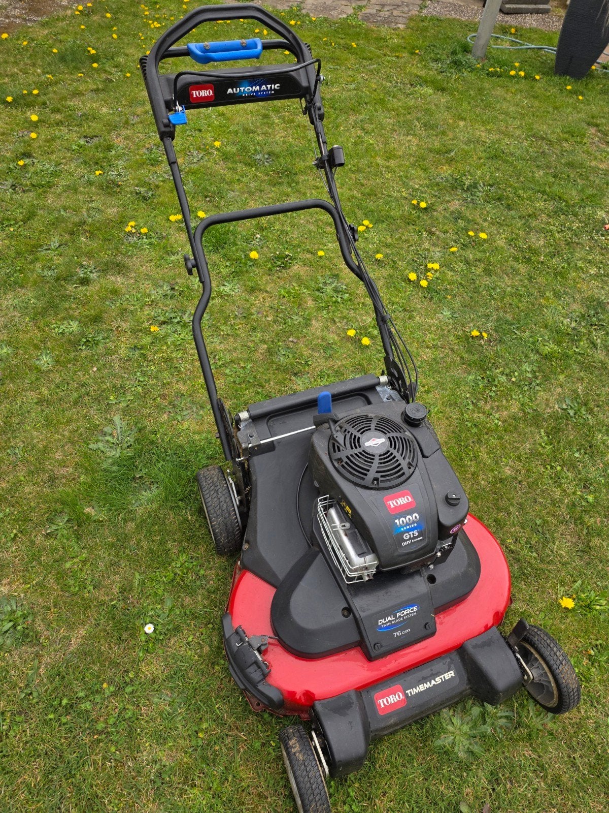 Toro TimeMaster 76cm maaibreedte in goede staat, Ophalen, Gebruikt, Benzine-grasmaaier, 50 cm of meer