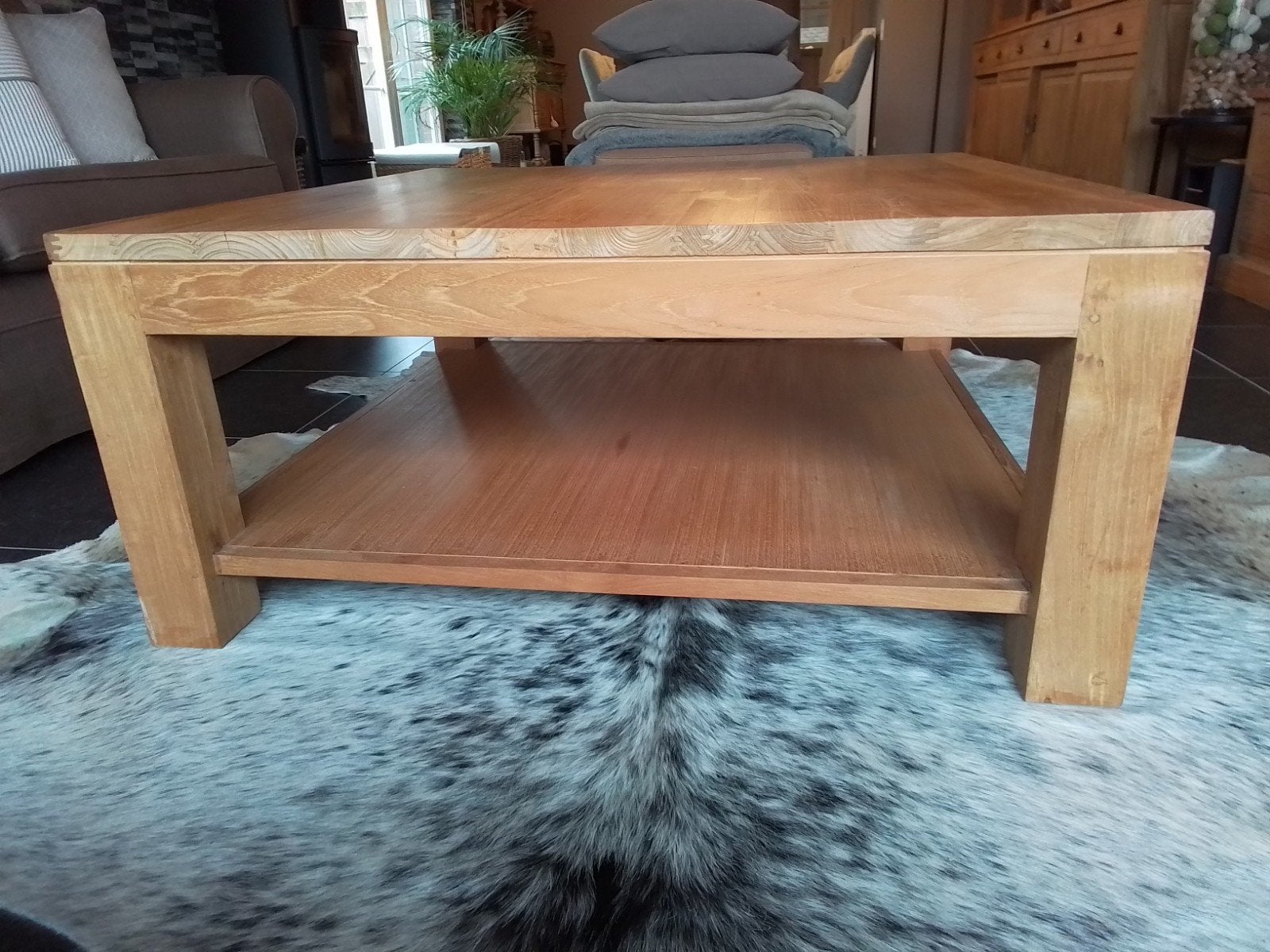 mooie salontafel in massief teak!, Ophalen
