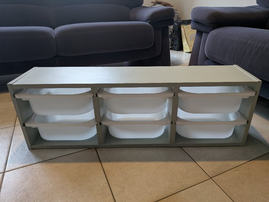 Wandkasten IKEA met bakjes, Huis en Inrichting, Ophalen, Gebruikt, Minder dan 150 cm, Minder dan 25 cm