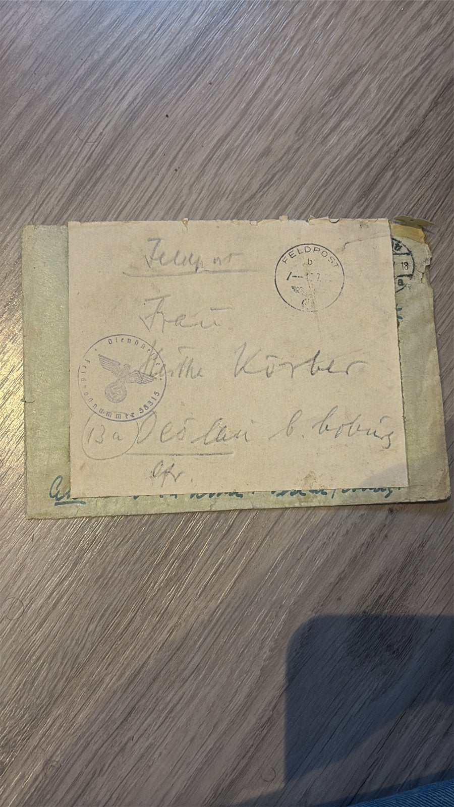 Lege XX veldpost enveloppe handschar, Ophalen of Verzenden