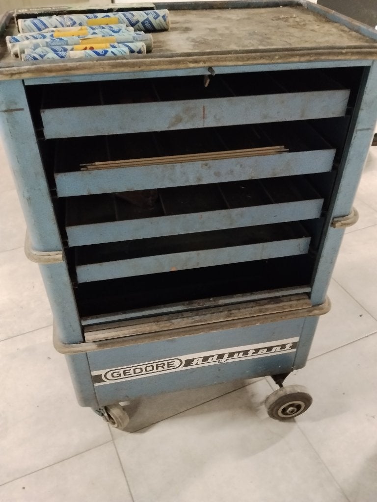Retro gereedschapskist kar, Ophalen, Gebruikt
