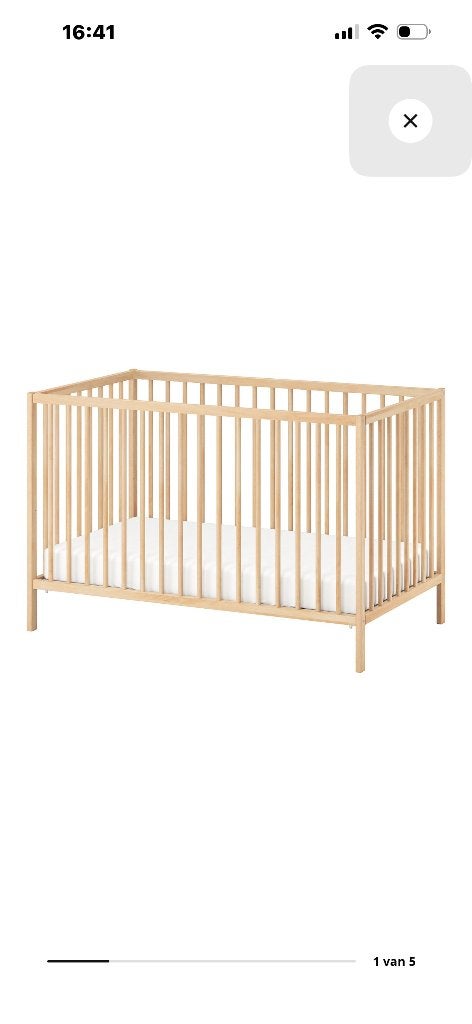 Baby bed met commode en aankleedkussen, Matelas, Moins de 70 cm, Comme neuf, Enlèvement