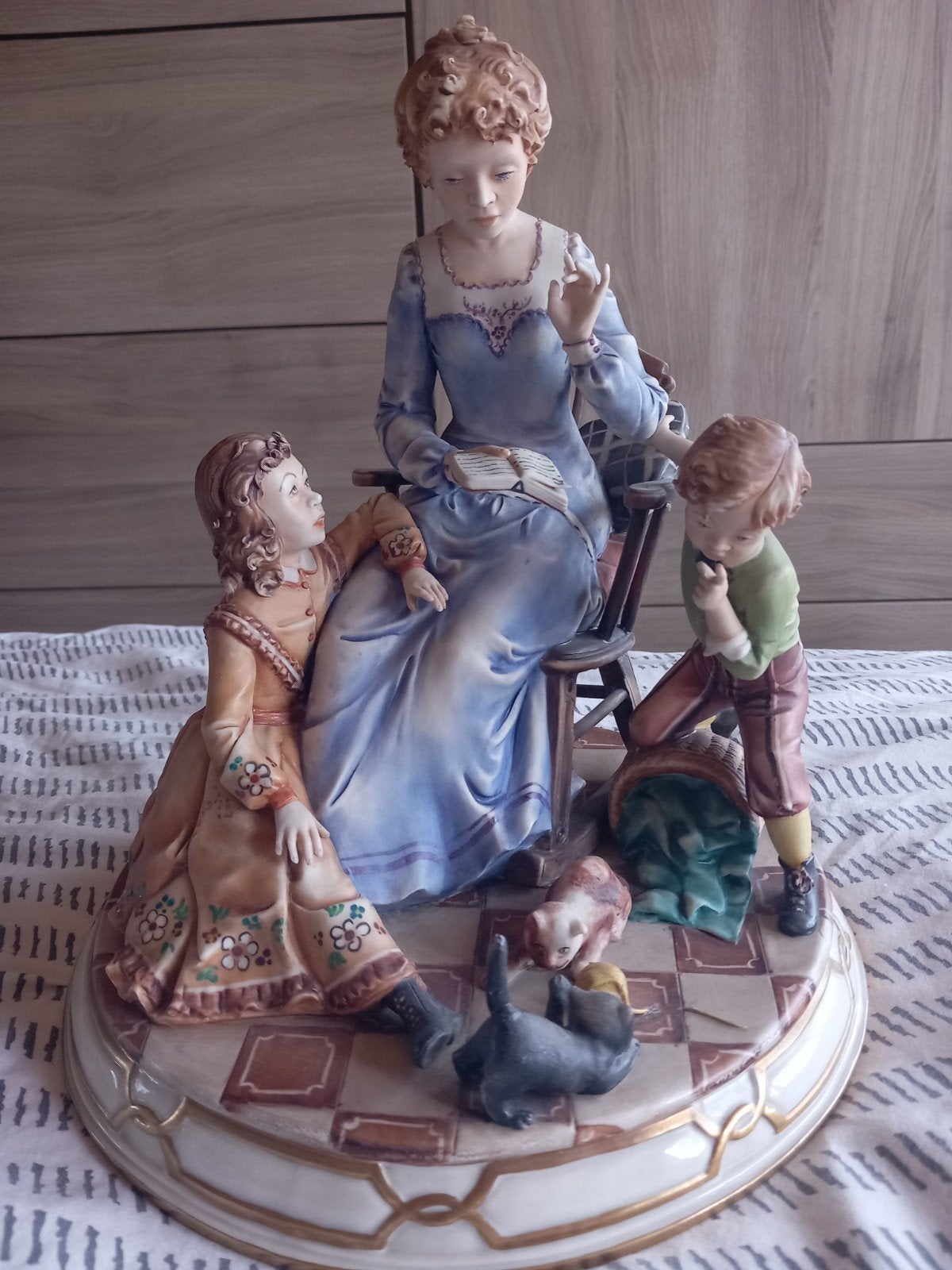 statue signée par M. Lory, porcelaine italienne, Enlèvement, Comme neuf, Humain