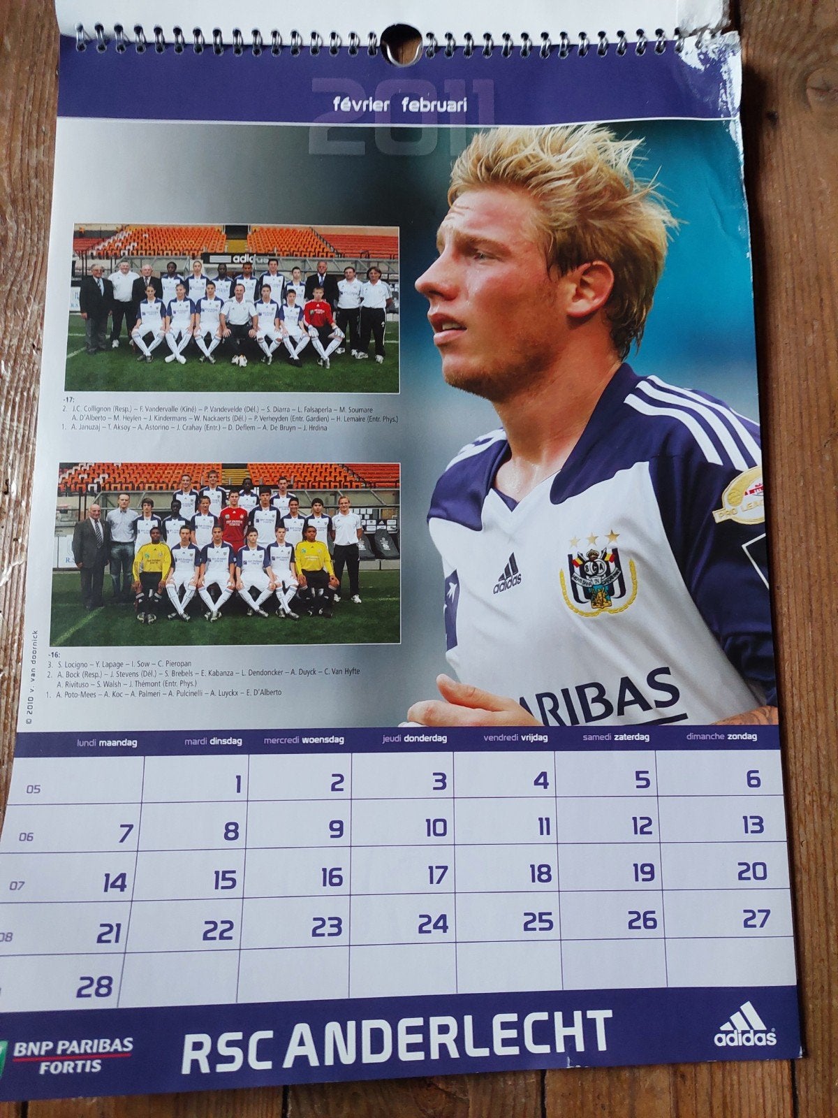 football no ticket calendrier 2011 anderlecht, Enlèvement ou Envoi