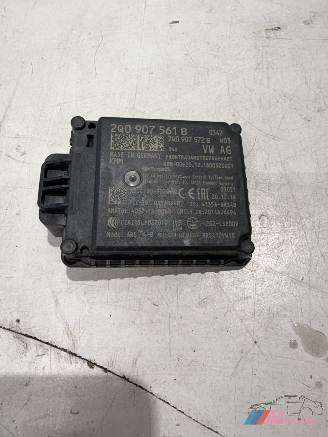 VW POLO 2G RADAR SENSOR 2Q0907561B, Autos : Pièces & Accessoires, Électronique & Câbles, Volkswagen, Utilisé, Enlèvement ou Envoi