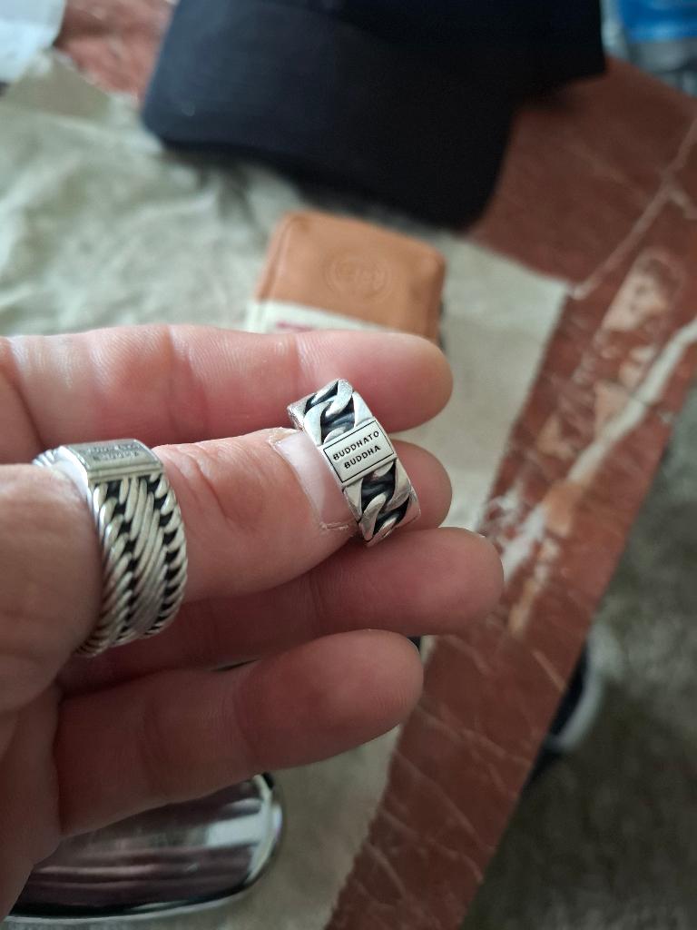 Ring zilver buddha to buddha, Antiek en Kunst, Antiek | Zilver en Goud, Ophalen of Verzenden, Zilver