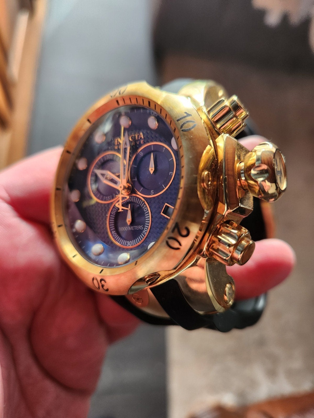 🖤🖤🖤   PRACHTIGE INVICTA HORLOGE VOOR MANNE, Handtassen en Accessoires, Horloges | Heren, Ophalen, Zo goed als nieuw, Polshorloge