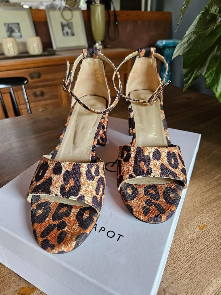 Fabienne Chapot 2x fijne sandaal met hak zo - goed als nieuw, Ophalen, Overige kleuren, Sandalen of Muiltjes, Zo goed als nieuw