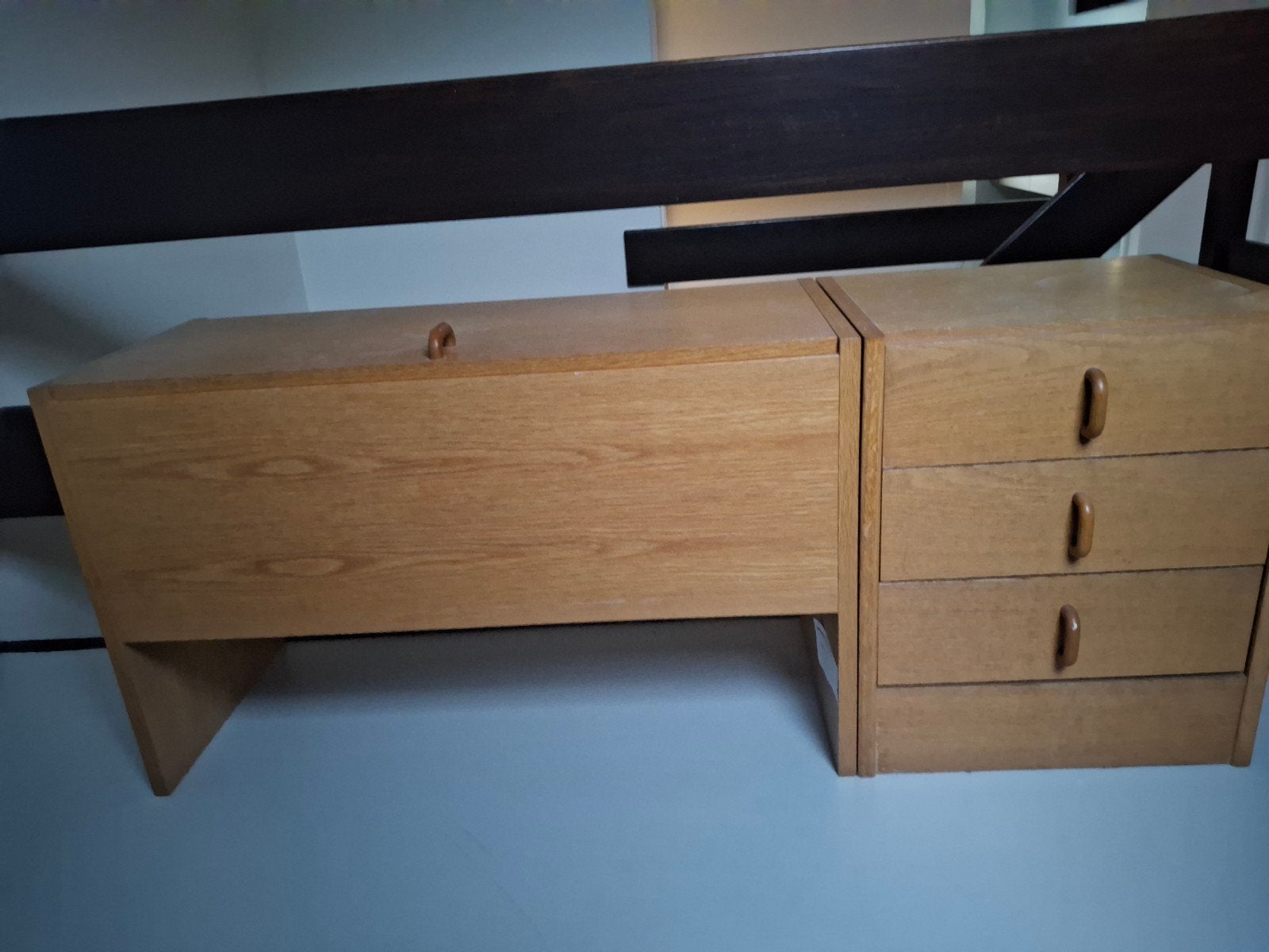 nachtkastje en kast voor achter bed 90 cm, Ophalen