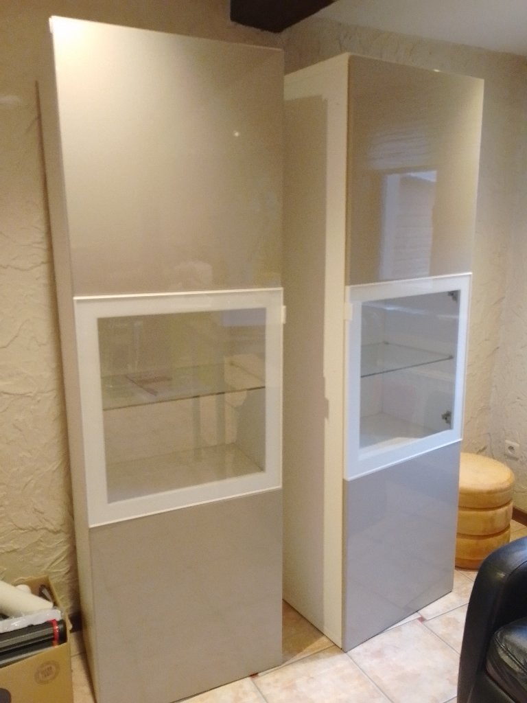 Besta bibliothèque/vitrine, Maison & Meubles, Enlèvement, Utilisé