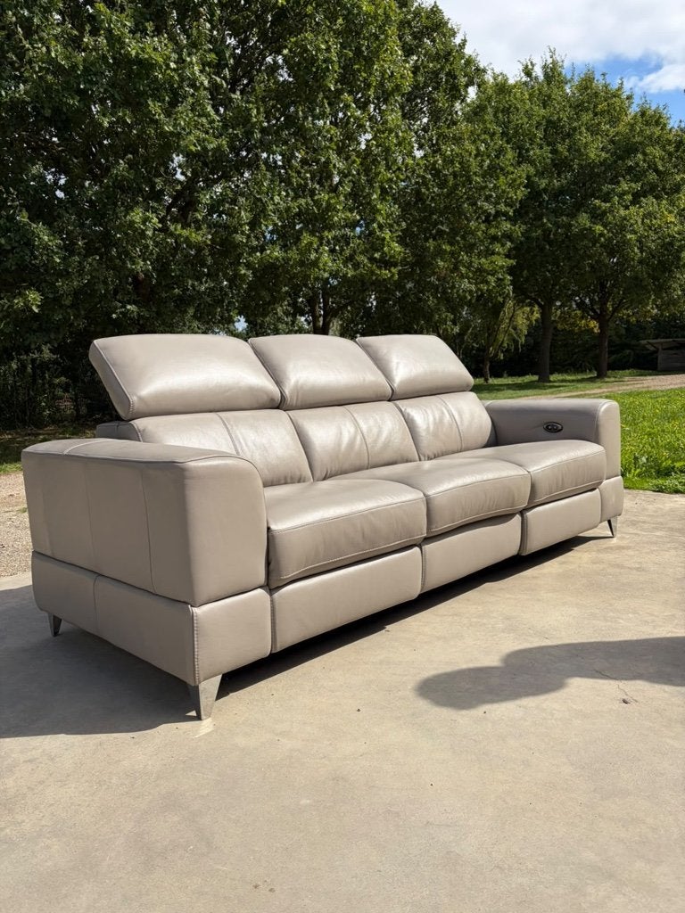 Lederen zetel 3 zit met relax functie, Enlèvement, Utilisé