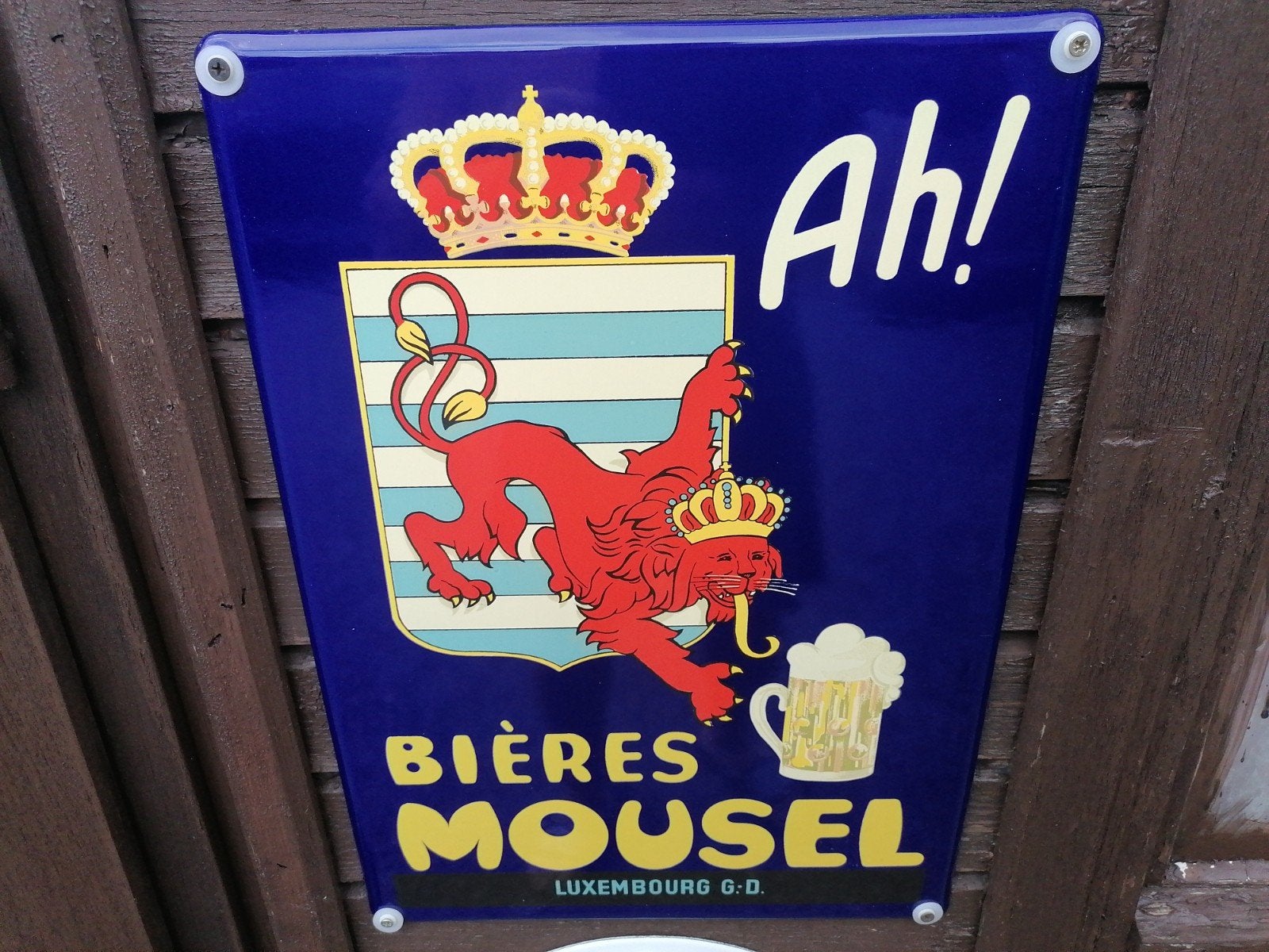 Mousel emaille bord Luxembourg, Verzamelen, Ophalen of Verzenden