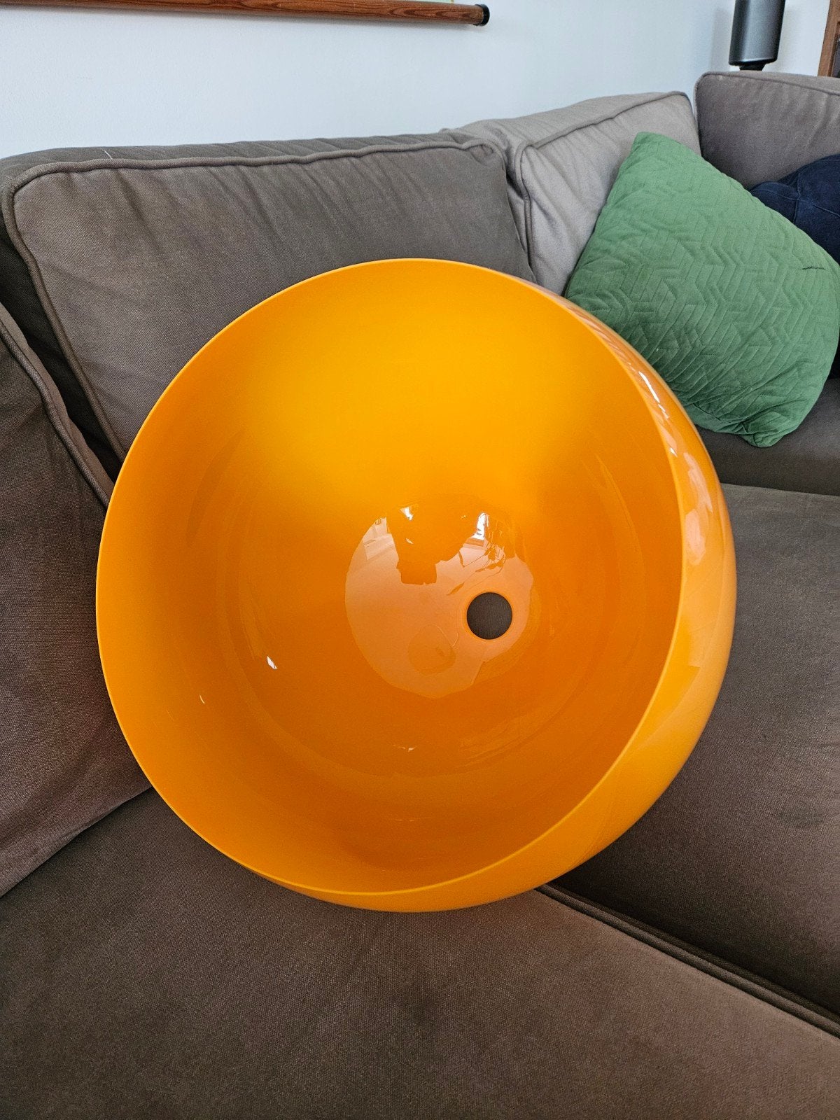 Retro-vintage oranje lampenkap, Ophalen, Overige kleuren, 25 tot 50 cm, Rond