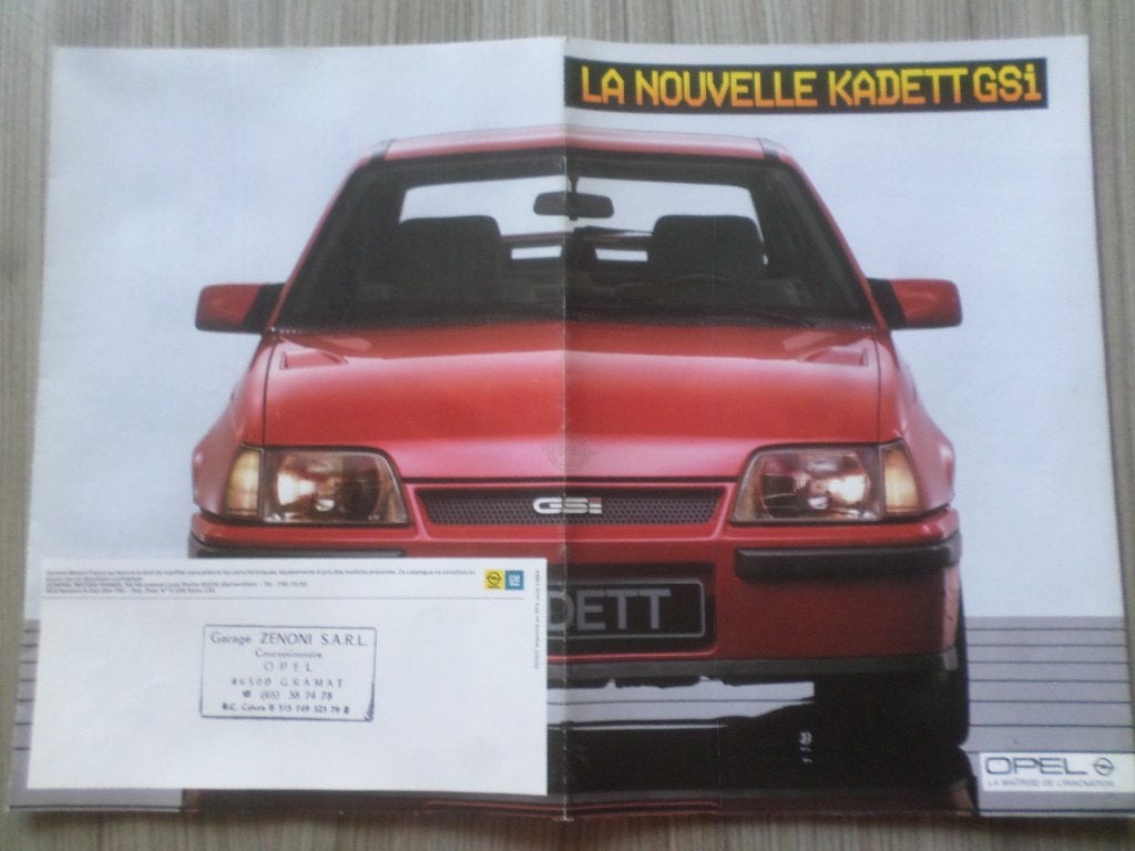 Brochure de l'Opel Kadett GSI - FRANÇAIS, Livres, Autos | Brochures & Magazines, Enlèvement ou Envoi, Opel