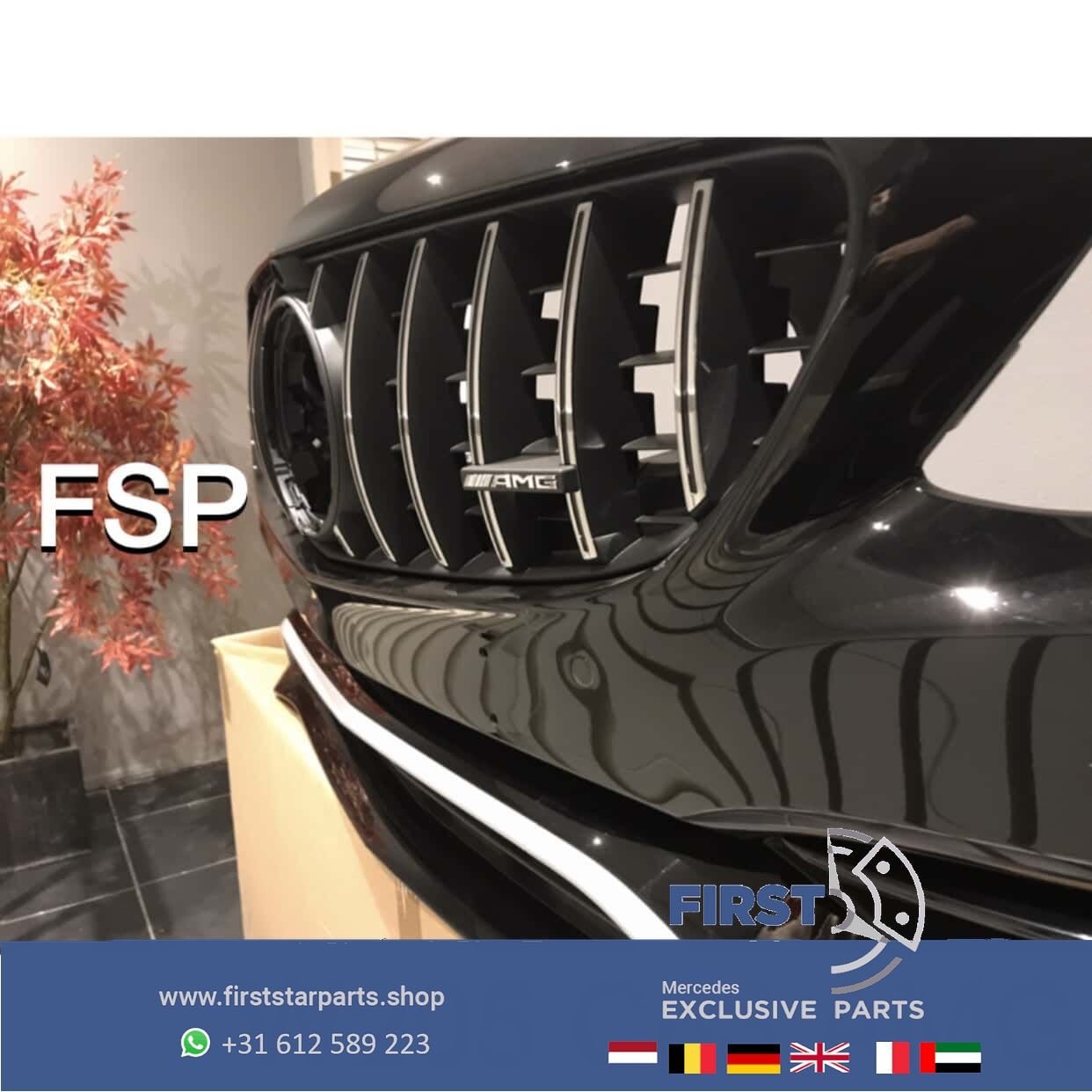 W205 S205 FACELIFT C63 AMG VOORBUMPER COMPLEET + GT GRIL ORI, Utilisé, -, Avant, -