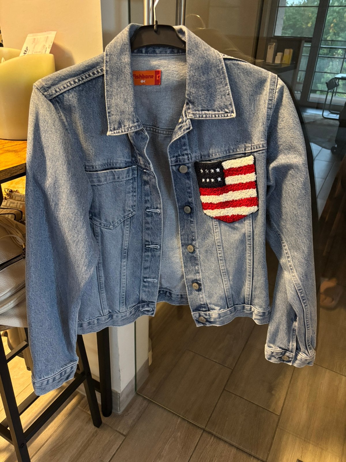 Jeans jas, Ophalen, Zo goed als nieuw, Maat 42/44 (L)