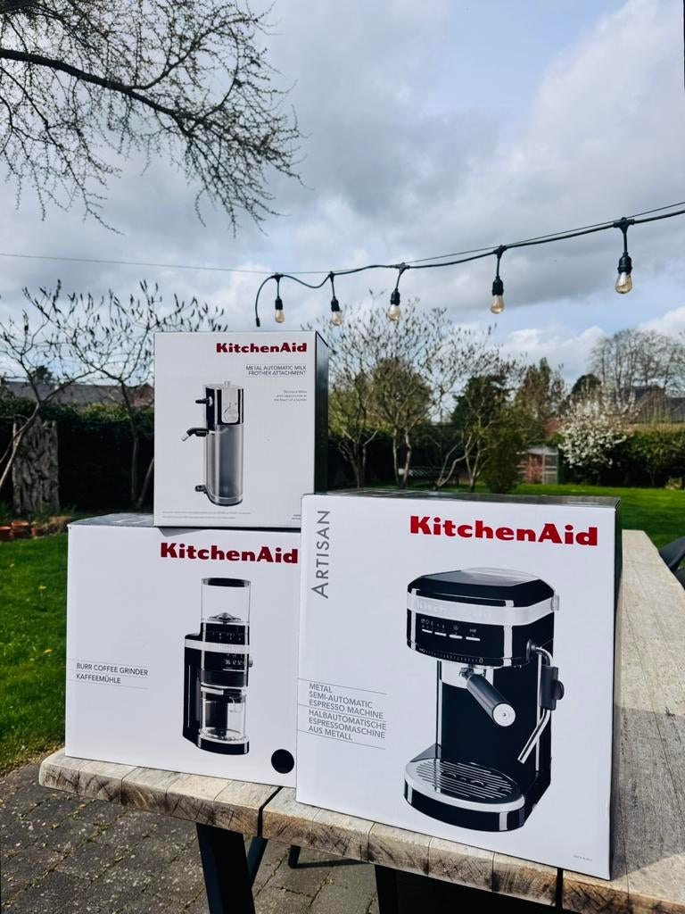 KitchenAid espressomachine + koffiemolen, Ophalen, Espresso apparaat, Nieuw, Gemalen koffie