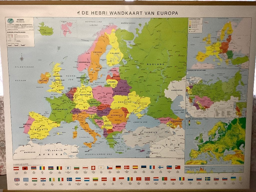 Schoollandkaarten Europa en prov ,antwerpen, Divers, Tableaux noirs, Enlèvement, Comme neuf