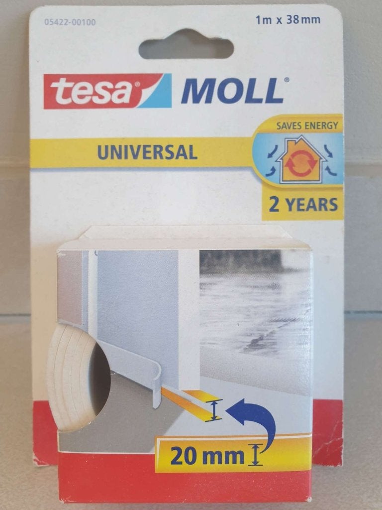 Bande de seuil en mousse autocollante Tesa Moll 1 m x 38 mm, Enlèvement