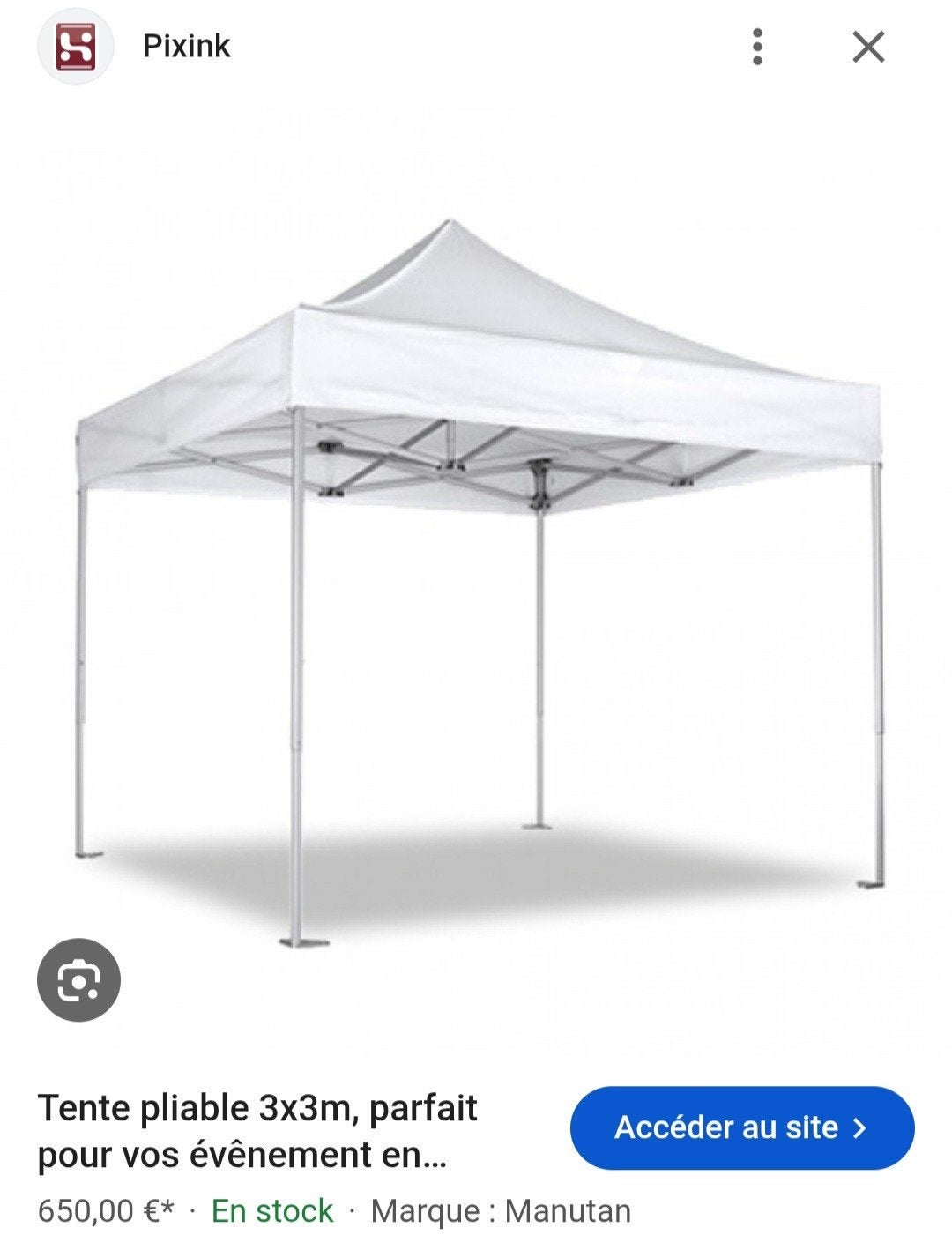 Tente pliable événements 3x3, Neuf, Tente de réception, Pliable, Moins de 4 mètres
