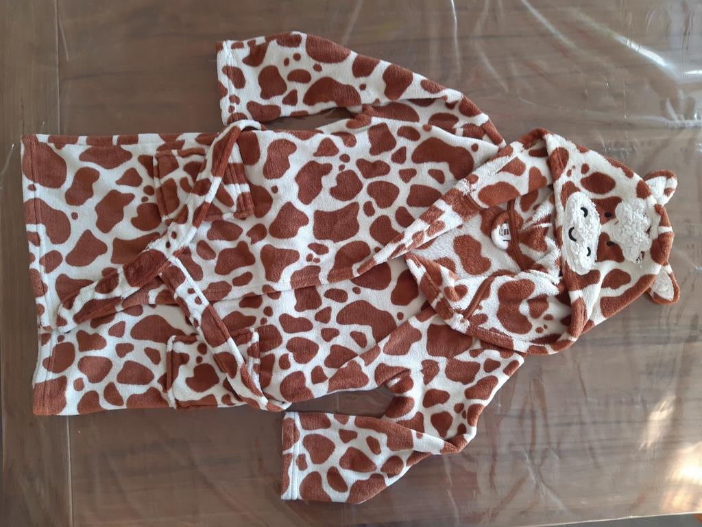 Grappige badjas - thema koe - 122/128, Kinderen en Baby's, Kinderkleding | Maat 122, Ophalen, Gebruikt, Hema, Nacht- of Onderkleding