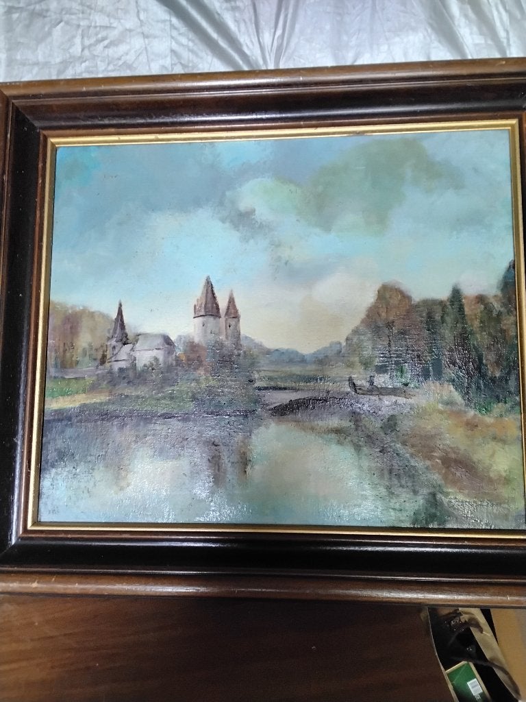 Ancienne peinture, durbuy  conreur, Antiek en Kunst, Ophalen