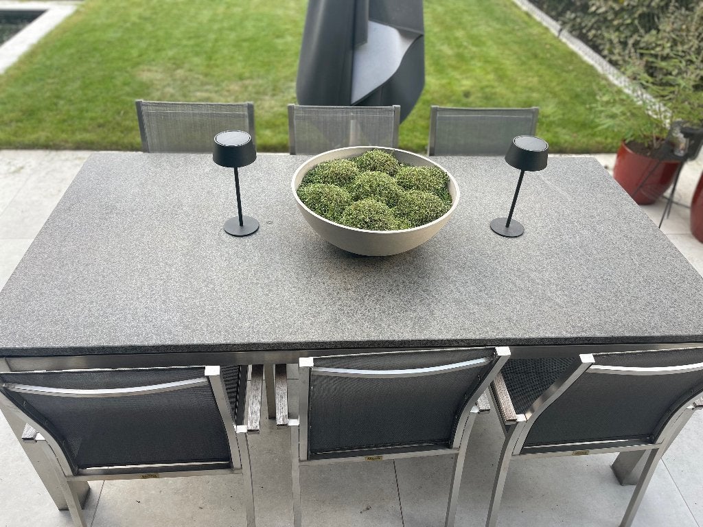 Tuintafel + 6 stoelen Bristol, Tuin en Terras, Tuintafels, Ophalen, Gebruikt, Rechthoekig, Overige materialen