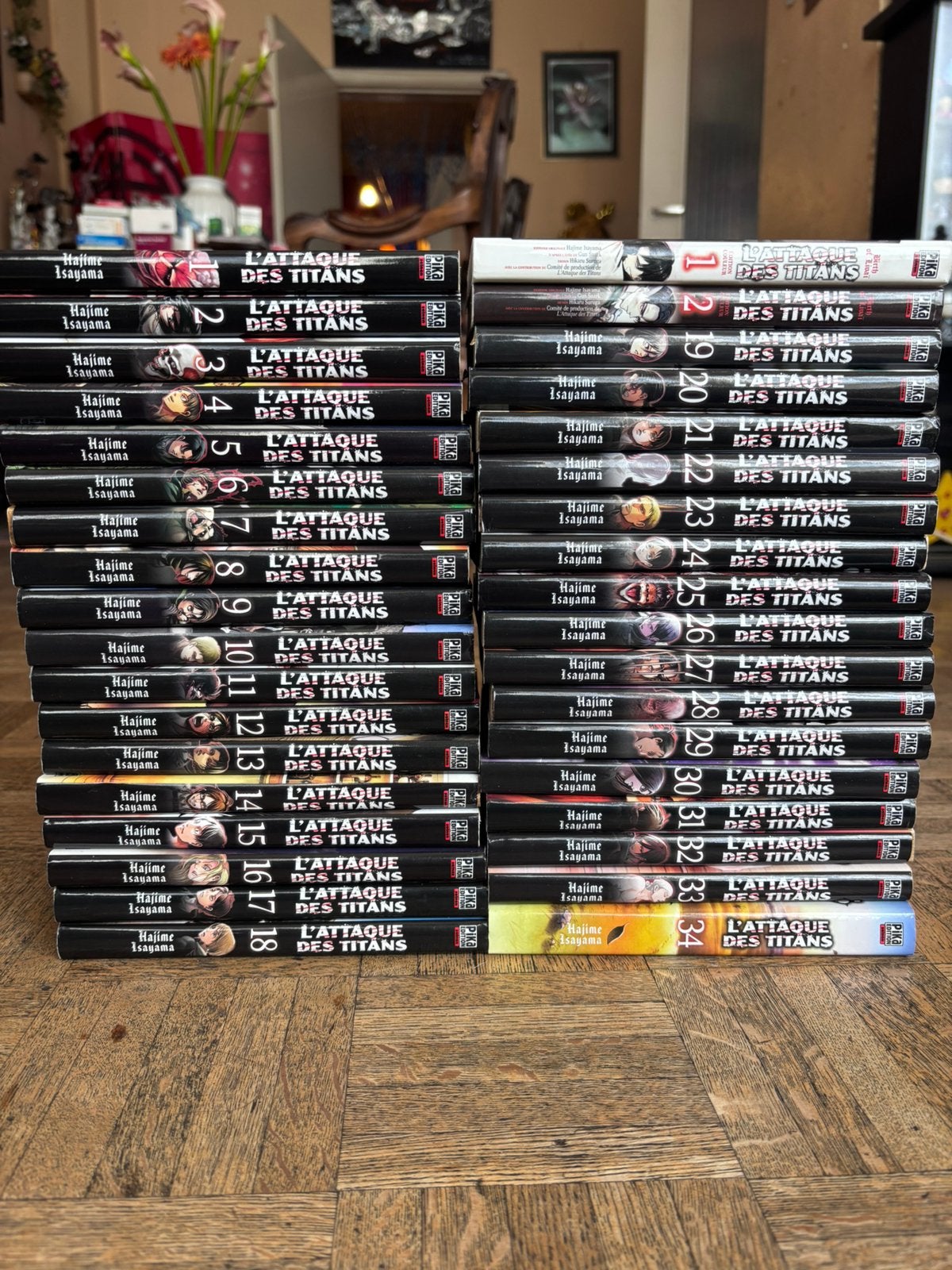 Manga L’attaque des titans 1-34 et birth of livai intégrale, Série complète ou Série, Enlèvement ou Envoi, Utilisé