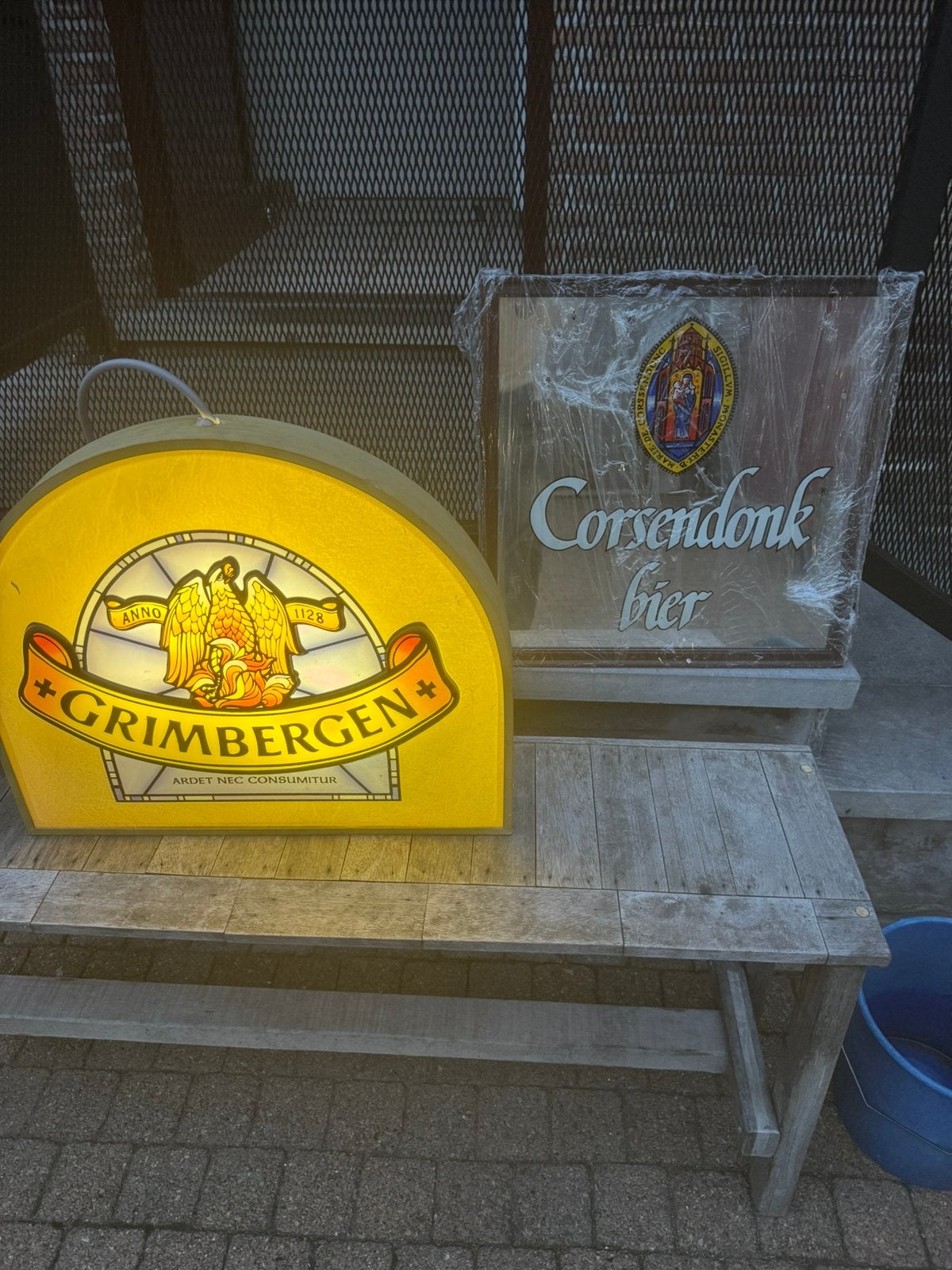 Lichtbak grimbergen spiegel corsendonk, Ophalen, Gebruikt
