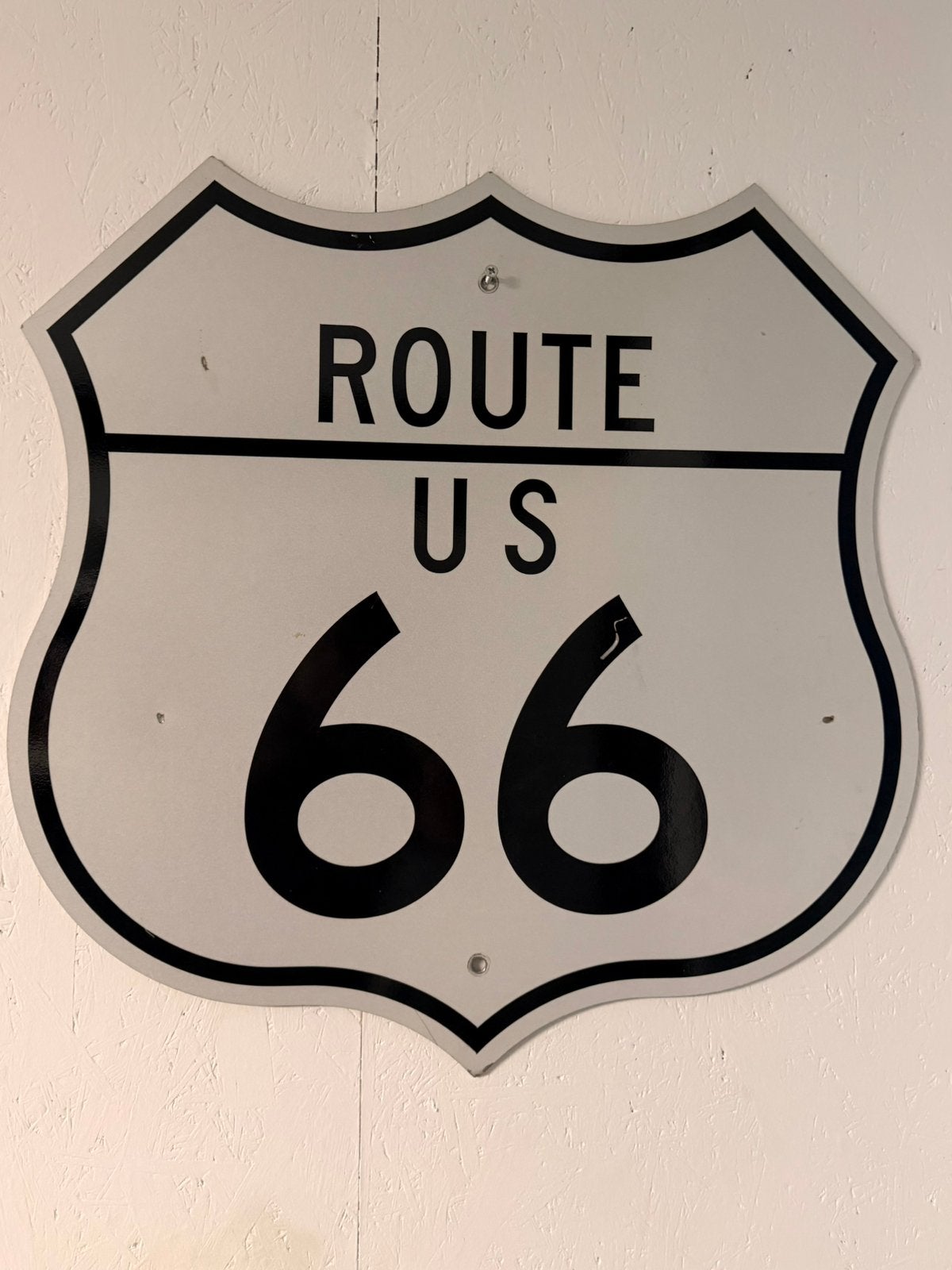 Plaque métal vintage ROUTE 66 – Grand Format 60x60 cm, Enlèvement ou Envoi
