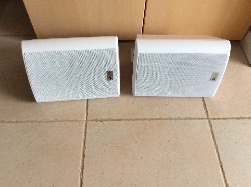 Luidsprekerset voor binnen en buiten Power Dynamics BG065, Stereo speakers, 120 tot 150 watt, Ophalen of Verzenden, Zo goed als nieuw