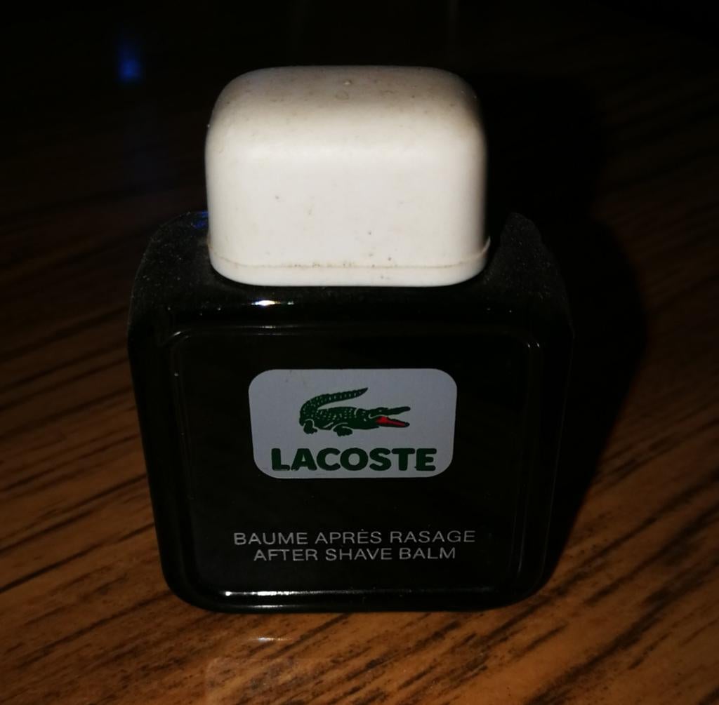 Parfum Lacoste Baume après rasage pleine 25 ml, Verzamelen, Verzenden, Zo goed als nieuw, Parfumfles, Gevuld