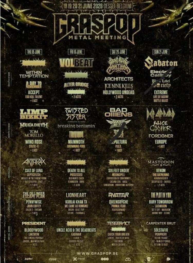 1 ticket graspop voor de uitverkochte donderdag, Tickets en Kaartjes, Eén persoon