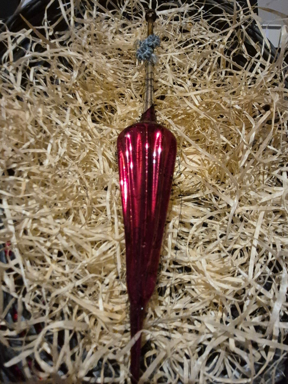 antieke kerstbal, Ophalen of Verzenden, Gebruikt