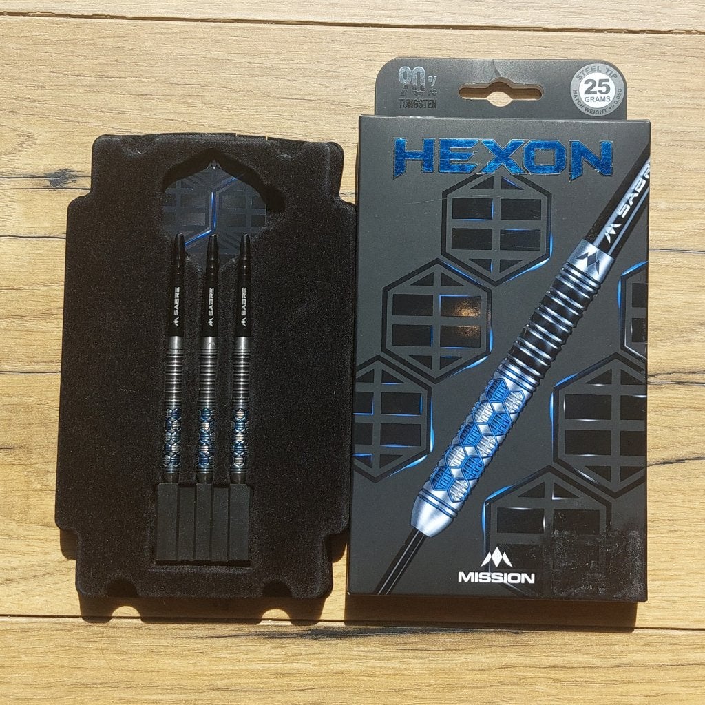 Mission Hexon Blue 90% 25gr, Sport en Fitness, Ophalen of Verzenden, Zo goed als nieuw, Pijlen