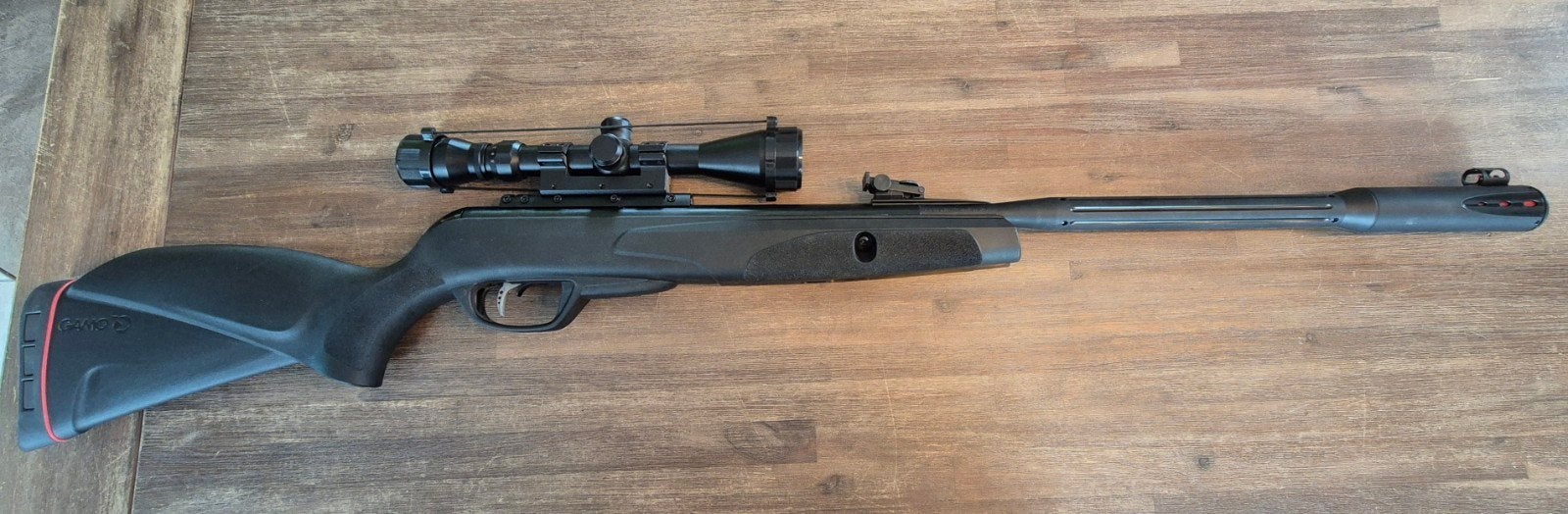 Carabine à plomb avec lunette + boîtes de plombs, Enlèvement, Comme neuf