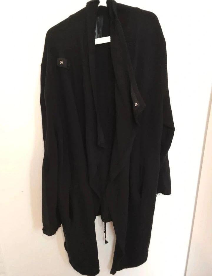 Damir Doma Draped Cardigan Black – Asymmetric Avant-Garde, Taille 38/40 (M), Enlèvement, Damir Doma, Porté