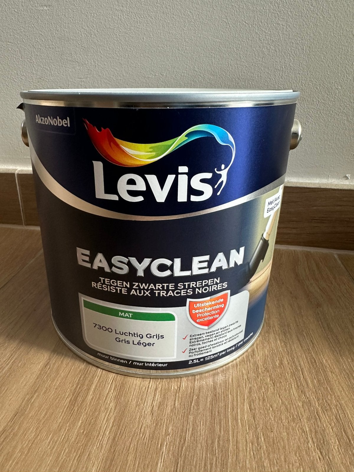 Pot de peinture Levis EasyClean 2,5 L Gris Léger neuf, Bricolage & Construction, Moins de 5 litres, Gris, Comme neuf, Enlèvement