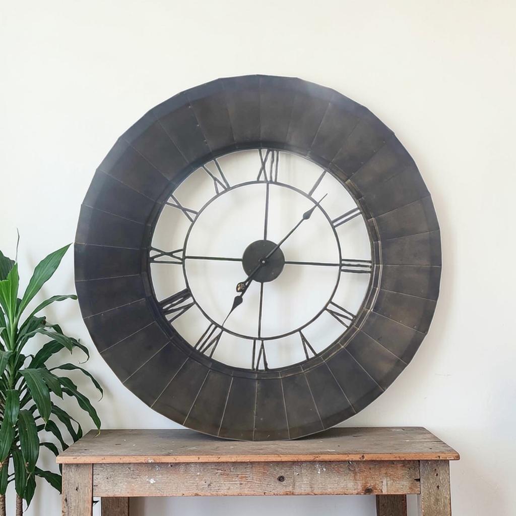 MEGA XXL Industriële Wandklok 90 cm – Eyecatcher voor elk in, Huis en Inrichting, Ophalen of Verzenden, Wandklok