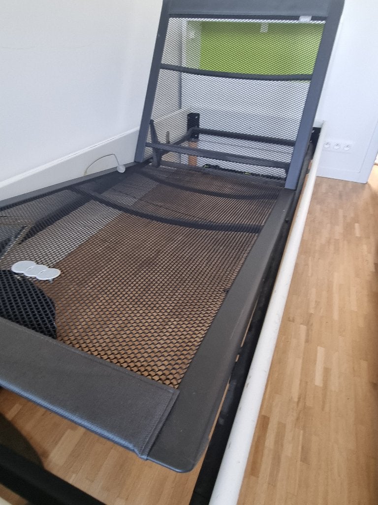 Auping 90x220 met spiraalbodem, 90 cm, Une personne, Enlèvement, Utilisé